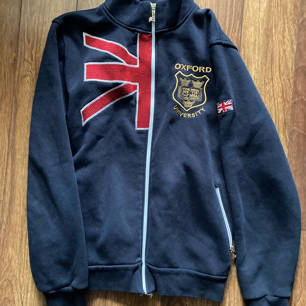 Oxford University Navy and Gold Embroidered Jacket